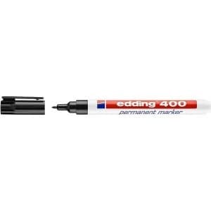 Edding 400 Permanent Marker Bullet Tip 1mm Line Black Ref 4 400001