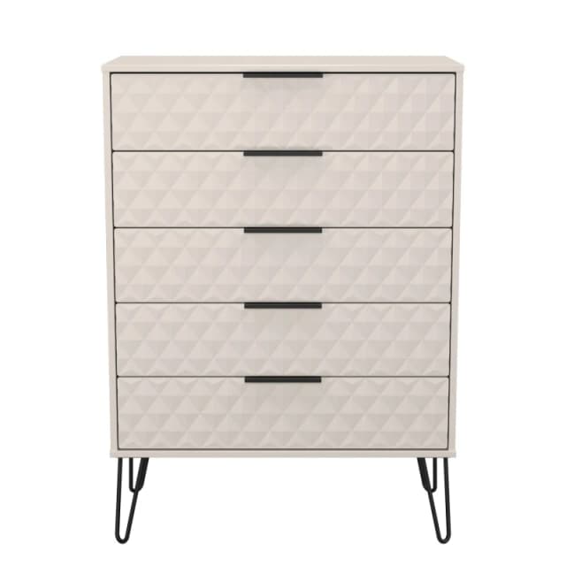 Harlequin 5 Drawer Chest in Kashmir Matt - Ready Assembled - Lewis's Home TJ Hughes 5056812209853