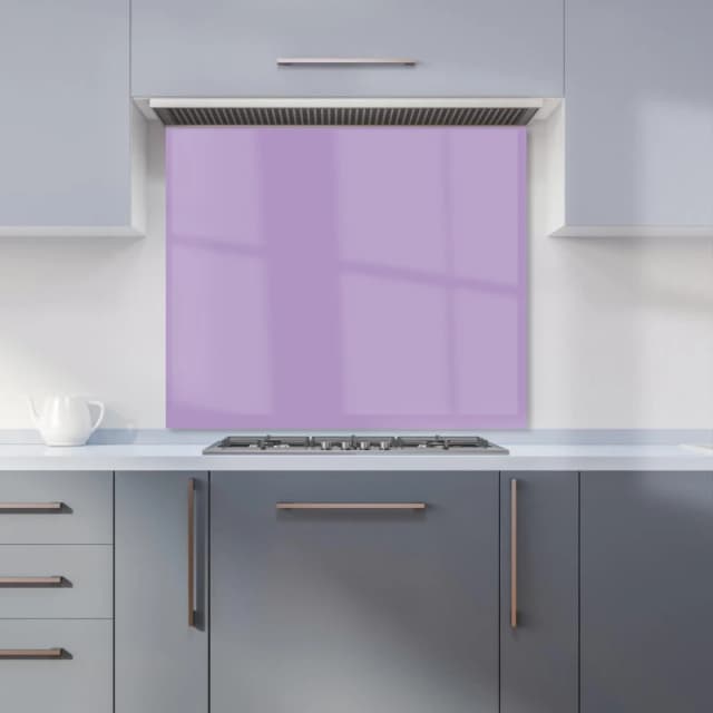 Warren Reed - Designer Dusty Lavender Kitchen Splashback in Purple Size: 600mm x 750mm Purple Unisex 600mm x 750mm