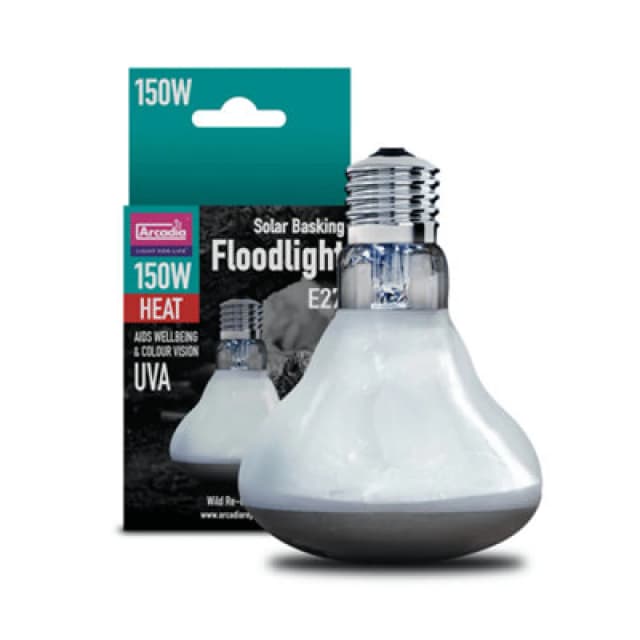 Arcadia Reptile Solar Basking Floodlight Heat Bulb 150W White unisex