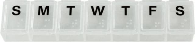 Aidapt Weekly Pill Box Clear White Small Natural