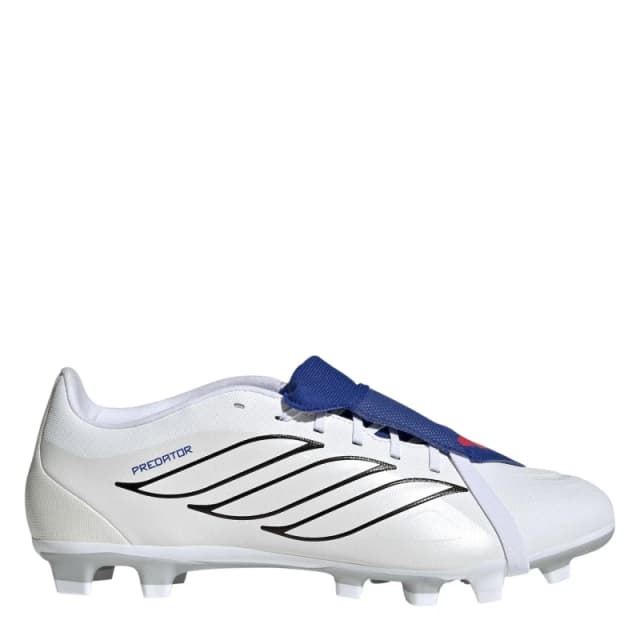 adidas Mens adidas Predator Fold-Over Tongue Club Firm Ground Football Boots White/Blue male 11 (46)