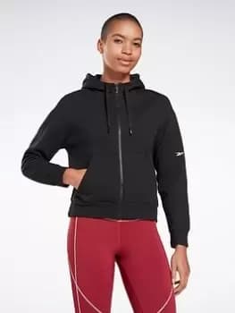 Reebok Dreamblend Cotton Zip Up Hoodie, Black, Size L, Women