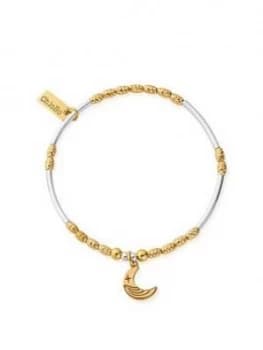 Chlobo Chlobo Sterling Silver And Gold Plated Luna Moon Bracelet