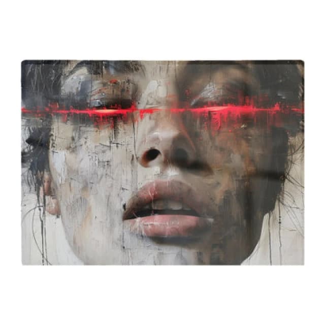 Warren Reed Designer Abstract Face In Motion Chopping Board