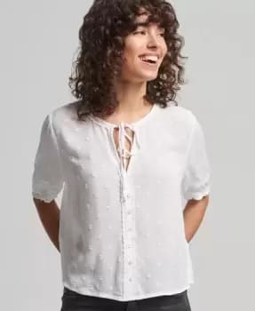 Superdry Vintage Short Sleeve Broderie Top