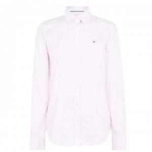 Gant Oxford Stripe Shirt - Pale Pink 662