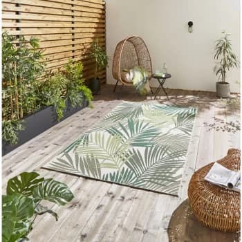 Miami 19433 Green Light Beige 120cm x 170cm Rectangle - Green and Beige