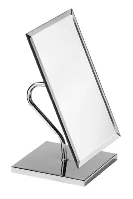 Premier Housewares Free Standing Rectangular Table Mirror, Stable Dressing Mirror, Light Weight Dressing Table With Base Silver unisex