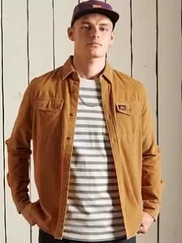 Superdry Trailsman Cord Shirt - Mustard, Mustard, Size XL, Men