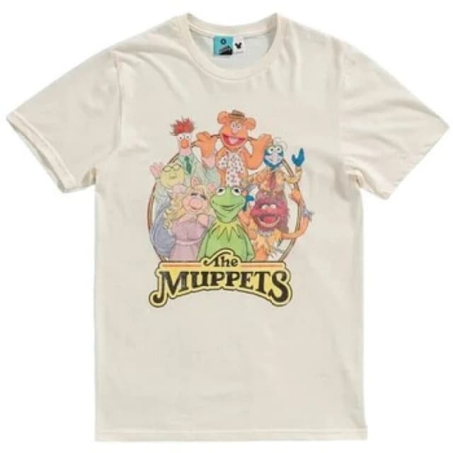 The Muppets Mens Gang T-Shirt in Off-White Size: Large Off-White Male L