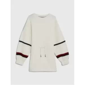Tommy Hilfiger Global Stripe Sweat Dress - White