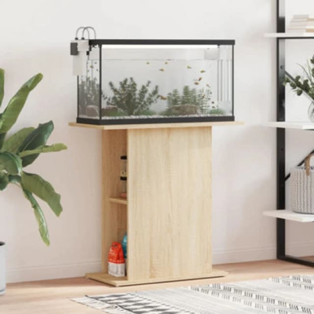 vidaXL Aquarium Stand Sonoma Oak 36x75x72.5cm Engineered Wood, Brown 833650