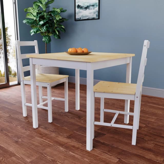 Lassic Vida Designs Yorkshire 2 Seater Dining Set White & Pine unisex 2 Seater