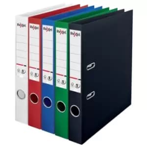Rexel A4 Lever Arch File; Assorted Colours; 50mm Spine Width; No. 1