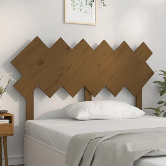 Vidaxl Bed Headboard Honey Brown 132X3X81cm Solid Wood Pine, Brown 819218