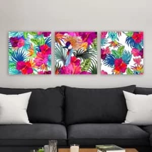 P4632581241 Multicolor Decorative Canvas Painting (3 Pieces)