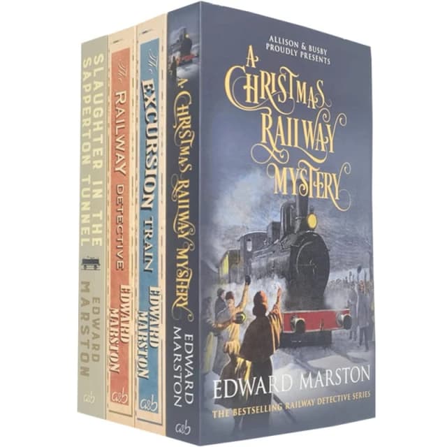 The Railway Detective Series 4 Books Collection Set By Edward Marston, Excursion Train Edward Marston Books