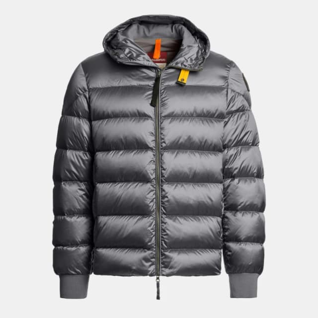 Parajumpers Mens Pharell Water Resistant Duck Down Short Puffer Jacket Pewter 735 male L