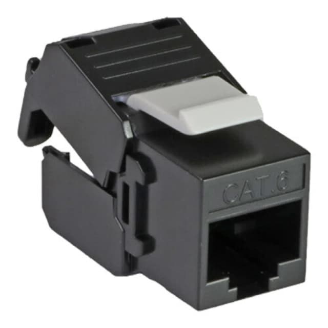 Cablenet Cablenet Cat6 UTP Tool-Less Keystone Jack Black 72-3692