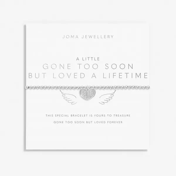 A Little Gone Too Soon But Loved A Lifetime Silver Plated 17.5cm Bracelet 7005