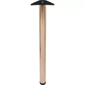 Rothley Worktop Leg 60mm x 870mm Polished in Copper Steel