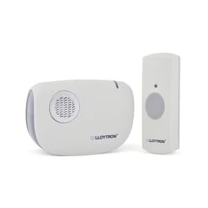 Lloytron B7030WH Dingdong MIP3 Battery Operated Portable Door Chime Kit - White