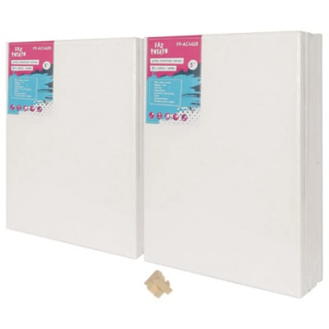 Fax Potato Stretched Canvas With Wooden Wedges - 12" X 16" - Pack Of 10