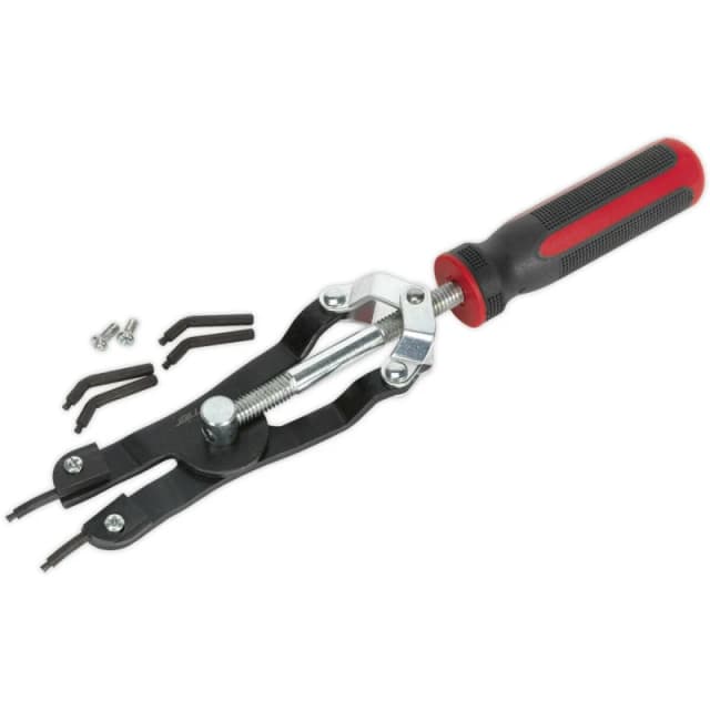 Loops Heavy Duty Internal External Circlip Pliers - Interchangeable Tips Screw Action Multi