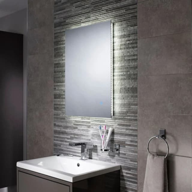 Sensio Serenity Rectangular Wall-Mounted Bathroom Illuminated Contemporary Bathroom Mirror (H)70Cm (W)50Cm