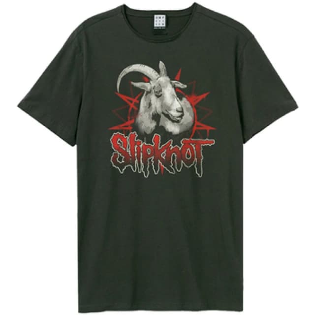 Amplified Amplified Men Goat Slipknot T-Shirt in Charcoal Size: X-Small Charcoal XS Male 5063750998695