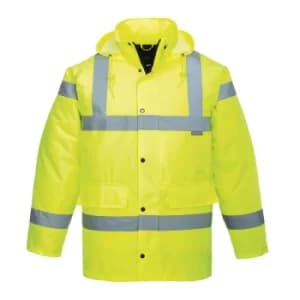Oxford Weave 300D Class 3 Hi Vis Breathable Jacket Yellow 2XL