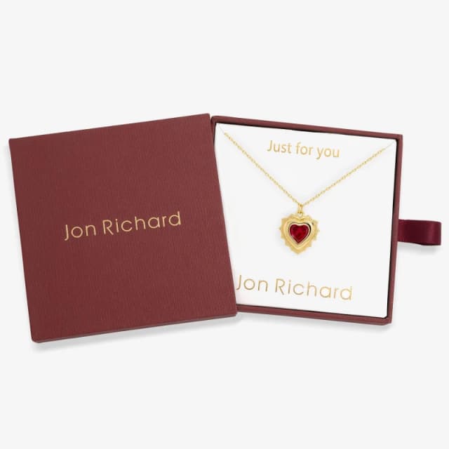 Jon Richard Gold Plated Heart Birthstone Necklace - December Gold female One Size