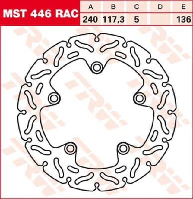 TRW MST446RAC Brake disc slotted Brake Disc (82)
