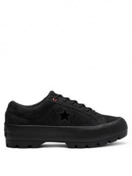 Converse One Star Lugged Spacecraft Suede Ox Plimsolls - Black, Size 3, Women