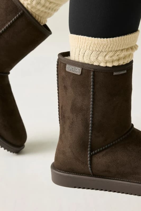 Regatta Womens Risely Waterproof Fur Lined Boots in Brown Size: 6 Brown Female 6