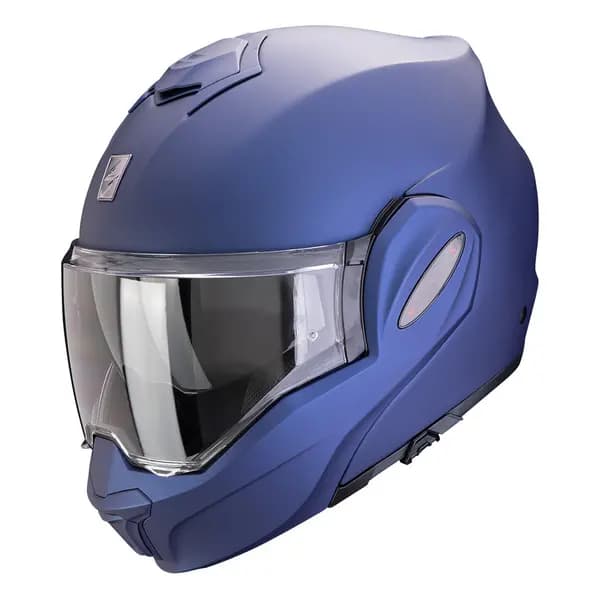 Scorpion Exo-Tech Evo Pro Solid Matt Metallic Blue Modular Helmet 2XL