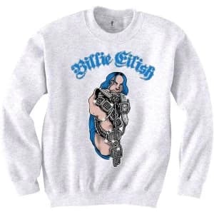 Billie Eilish - Bling Unisex Large Sweatshirt - White