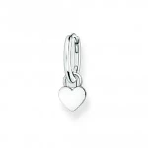 Charmista Silver Heart Single Hoop Earring CR717-001-21