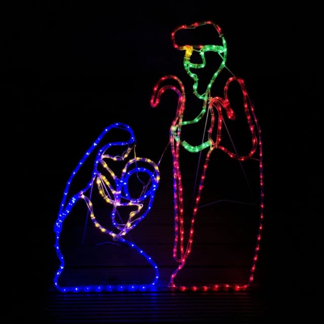 Samuel Alexander 1m Premier Nativity Scene Multicoloured LED Rope Light Silhouette Outdoor Christmas Decoration Multicolor Unisex