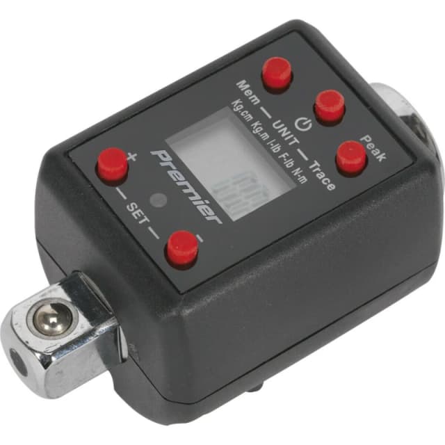 Loops Digital Torque Adaptor - 1/2" Sq Drive - Large LCD Display - 40 to 200 Nm Range Multi