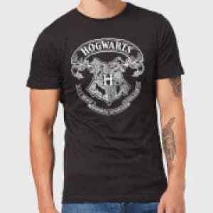 Harry Potter Hogwarts Crest Mens T-Shirt - Black