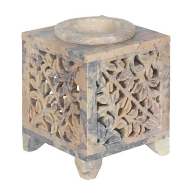 Something Different Something Different Soapstone Moroccan Arch Oil Burner in Beige Beige One Size Unisex 5059958509306