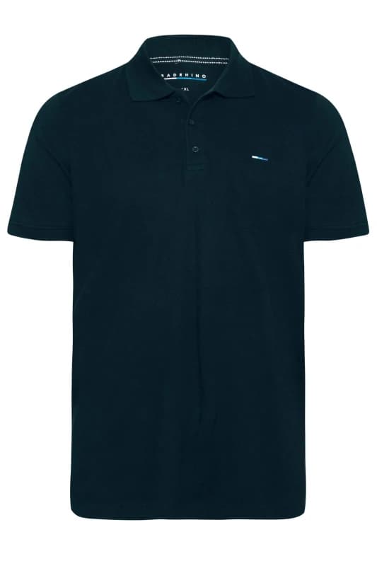 BadRhino BadRhino Men Short Sleeve Polo Shirt in Dark Navy Size: 7-8X-Large Dark Navy 7-8XL Male 5057147733754