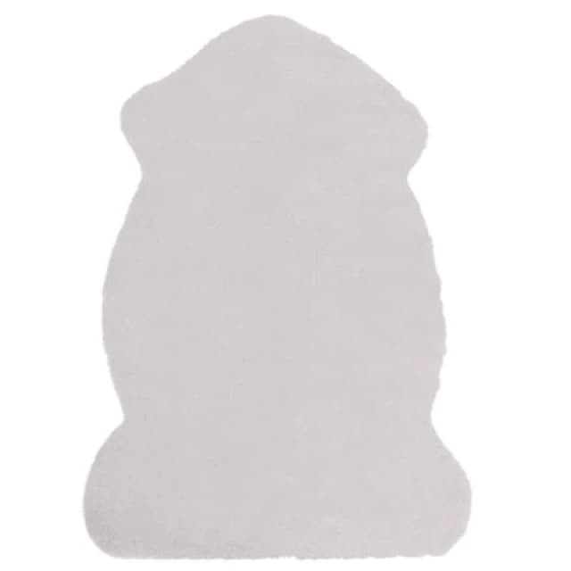 Beliani Faux Fur Rug Undara Light Grey 60 X 90 Cm