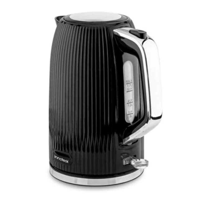 Innoteck Kitchen Pro 1.7L Cordless Ridged Electric Kettle - 3Kw Fast Boil - Black
