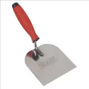 Sealey Stainless Steel Margin Trowel - Rubber Handle - 120mm