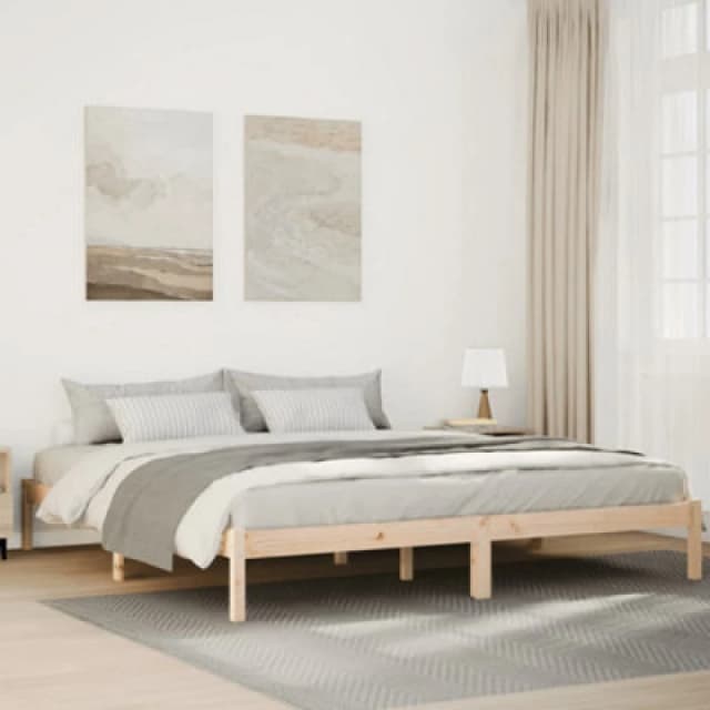 Vidaxl Extra Long Bed Frame Without Mattress 180X220 Cm Solid Wood Pine