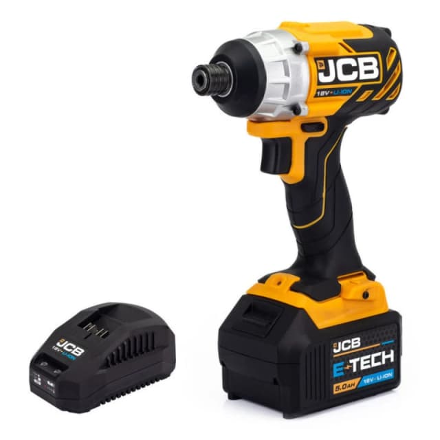 JCB TOOLS Jcb 18v Brushless Impact Driver, 5ah Lithium-Ion Battery And Charger : 21-18blid-5x-B 21-18BLID-5X-B