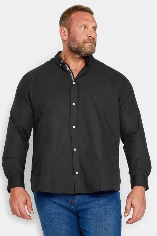 BadRhino BadRhino Men Poplin Shirt in Black Size: 2X-large Black XXL Male 5063110818564